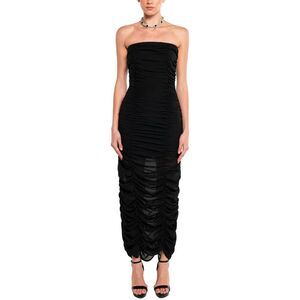 Ow Womens Sandy Chiffon Maxi Dress, Black